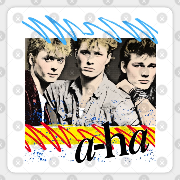 Original Vintage Styled 1980s A-Ha Design Magnet by DankFutura